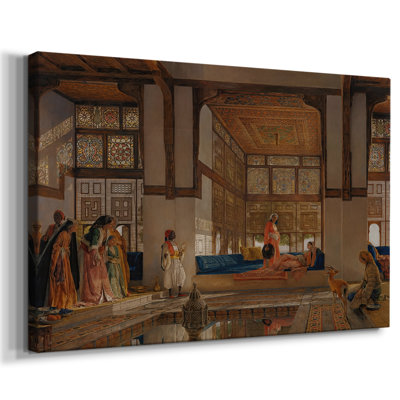 A Lady Receiving Visitors (The Reception)-John Frederick Lewis-Gallery Wrapped Canvas-1873