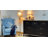 63" Porcelain Floor Lamp With Floral & Bird Design And Linen Shade, Adjustable Arm, E26 LED Bulb Included