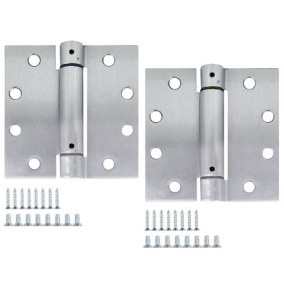 Charnière à fermeture automatique, 4,5 po, carré, paquet de 2