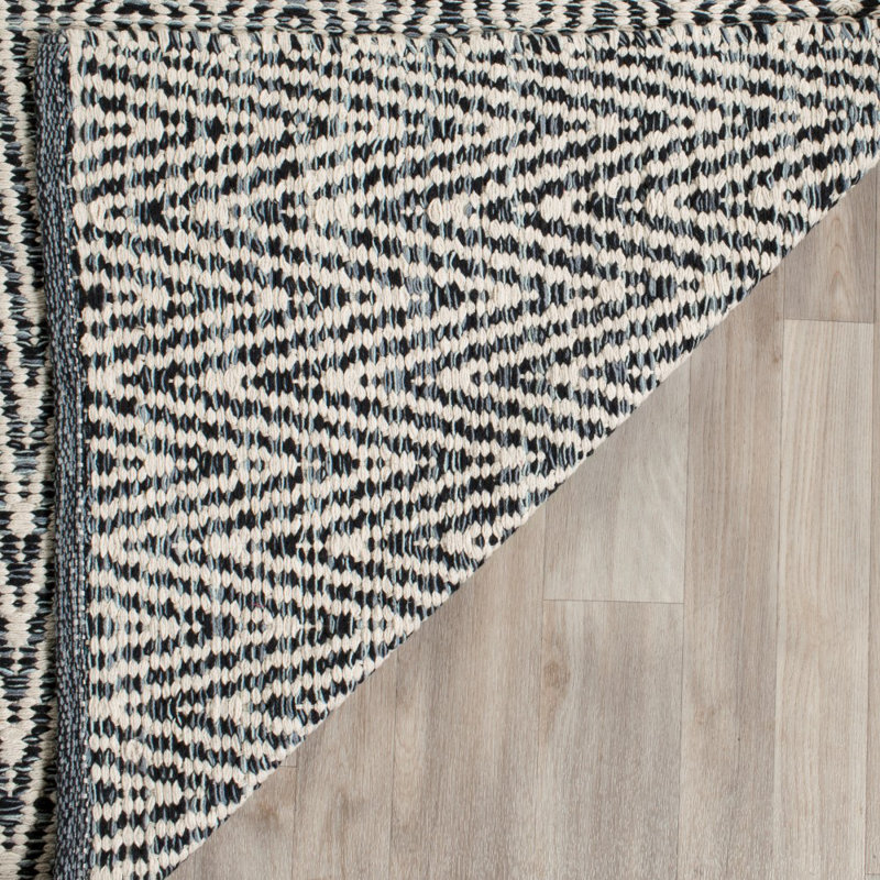 Alphy Hand Woven Cotton Chevron Rug, Rectangle 9' x 12'
