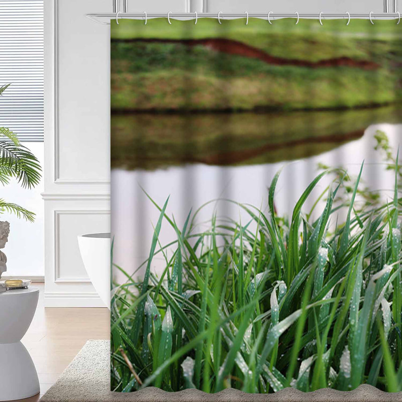 Magnifique rideau de douche avec 12 crochets Spring River, L 72 po x l 72 po
