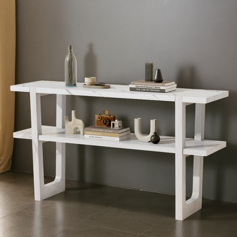 Table d'appoint 54 po pour vestibule, Blanc antique