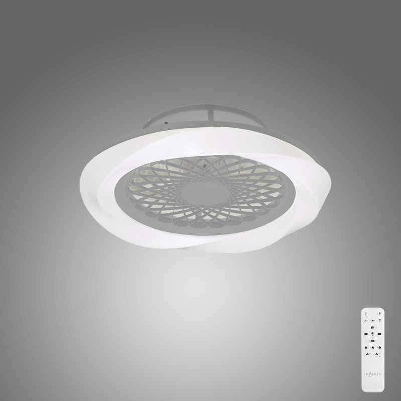 7.35cm Ceiling Fan with LED Lights, Silver