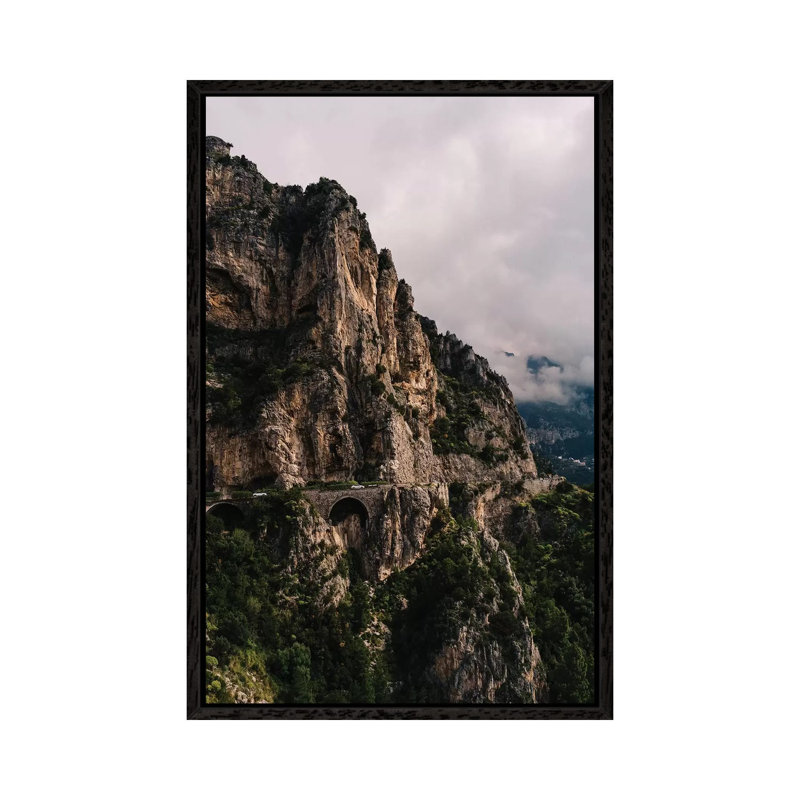 Amalfi Coast Drive IX by Bethany Young - Print on Canvas, 66.04cm H x 45.72cm W x 3.81cm D, Black Framed