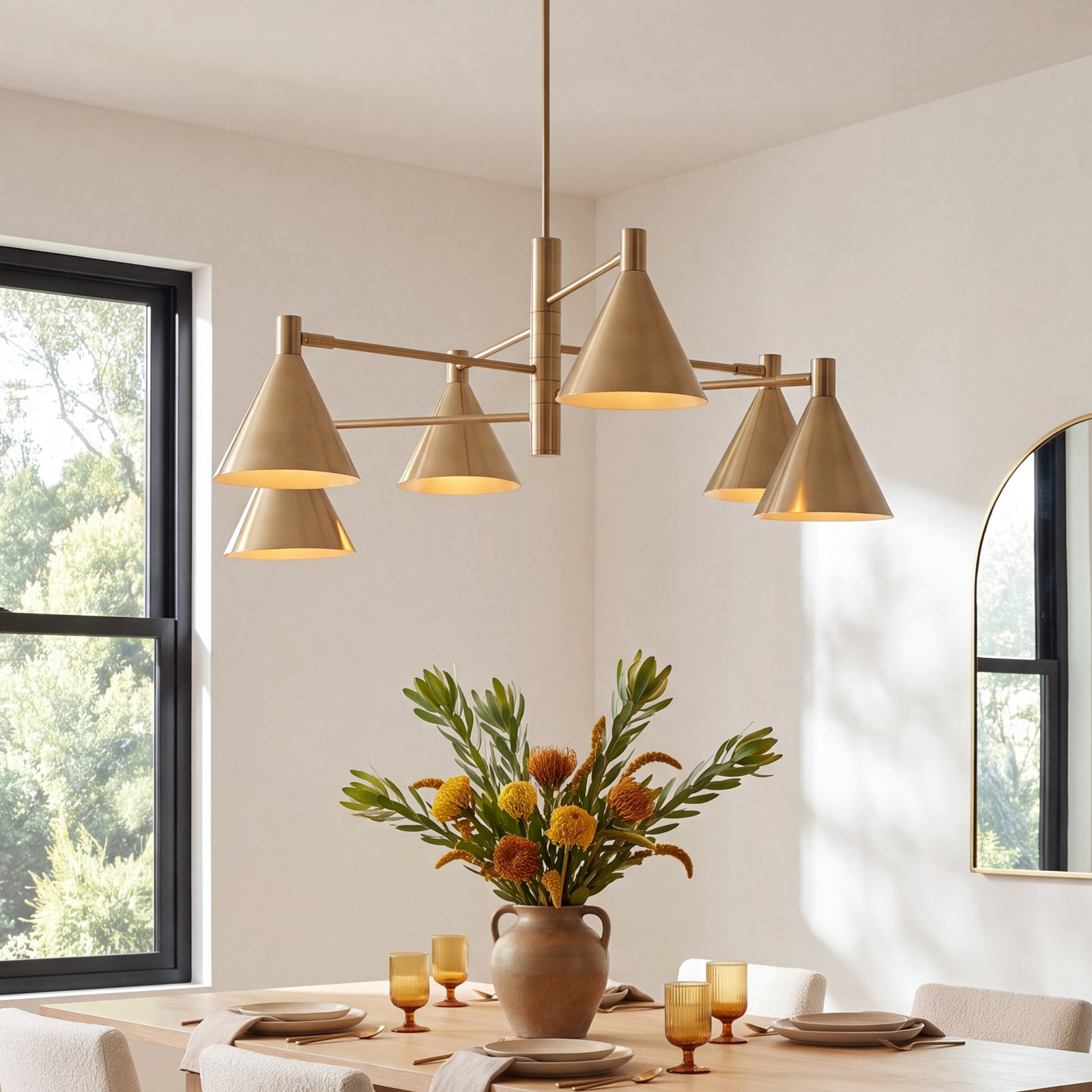 Moderne 6-Light Chandelier