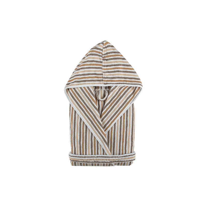 Nature 100% Cotton Unisex Bathrobe with Hood, S