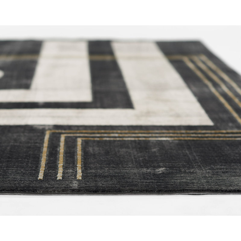 Goudy Charcoal Rug, Rectangle 7'9" x 9'10"