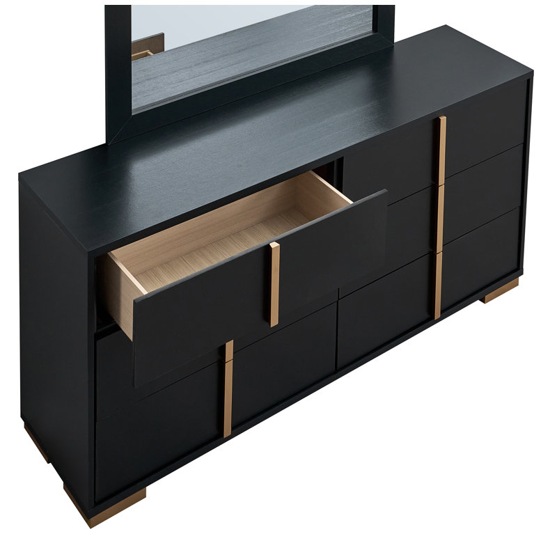 Steeler 6CC626E474C54925828A4A037F6112F0 DRESSER , Black/Gold