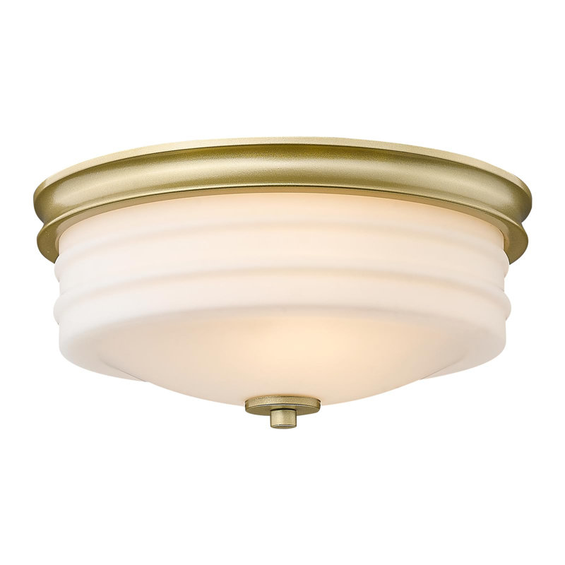 Flush Mount Ceiling Light with Frosted Glass Shade