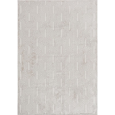 Geometric Rectangles Contemporary Area Rug