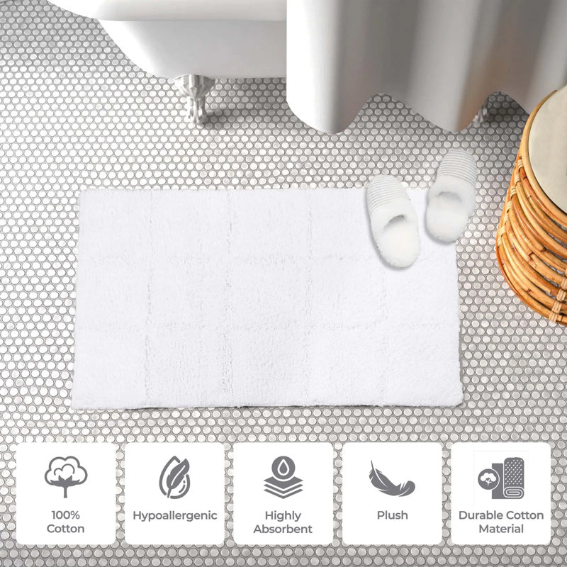 Ensemble de tapis de salle de bain 2 pièces Sandcliff, Dames blanches
