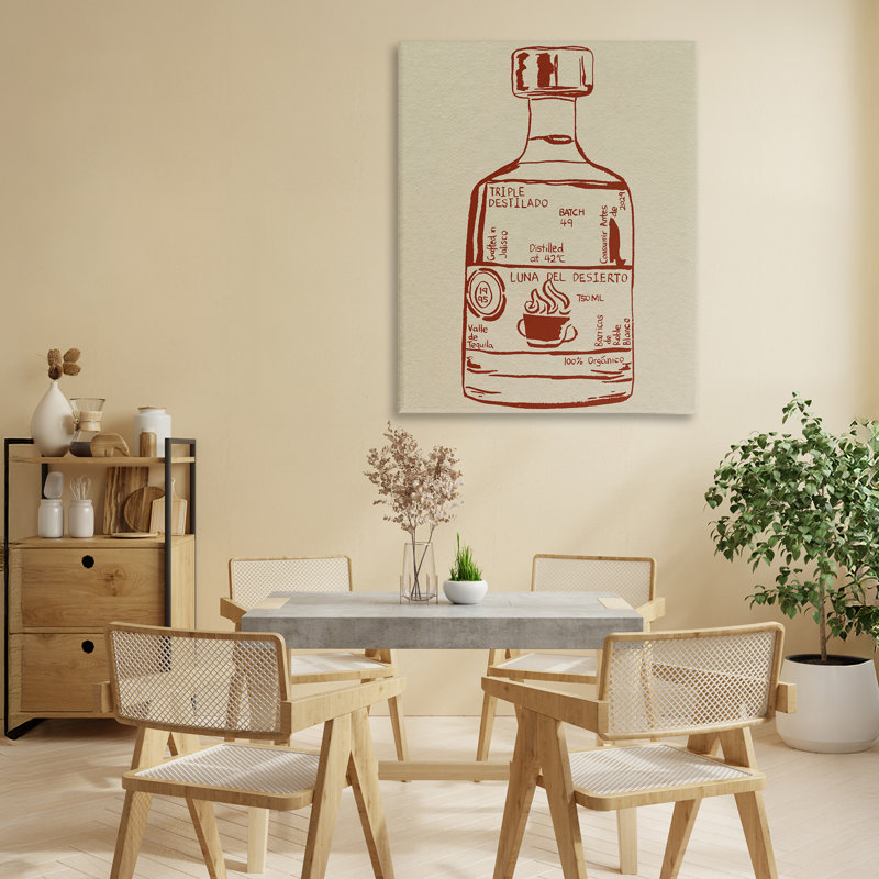 Toile Minimal Liquor Essence, design par Melissa Wang, H 30 po x l 24 po