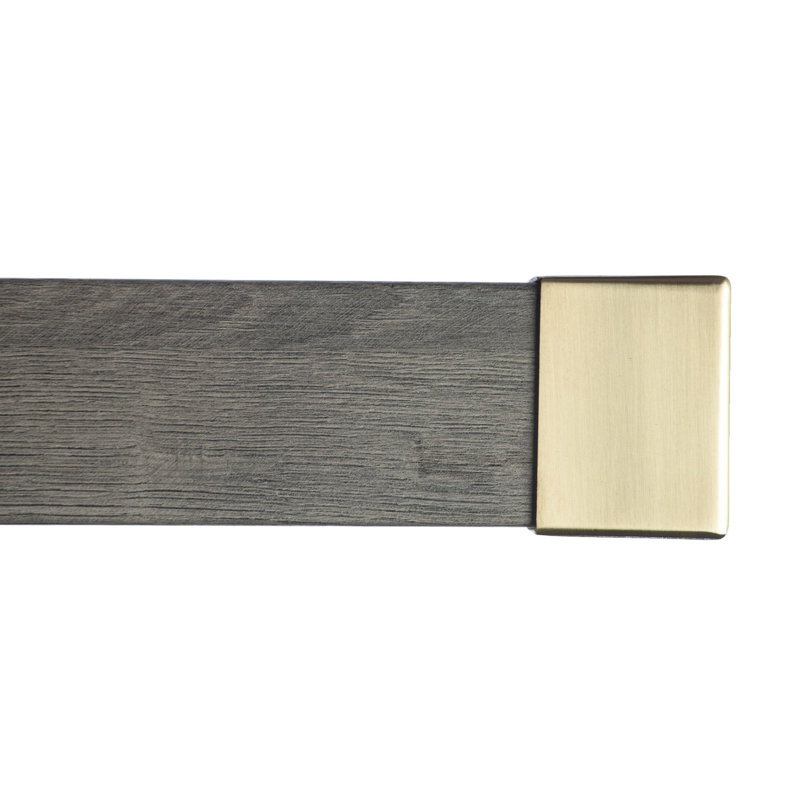 Tringle à rideaux simple 2 po Farrington, H 2 po x l 48 po x P 3,12 po, Laiton rétro