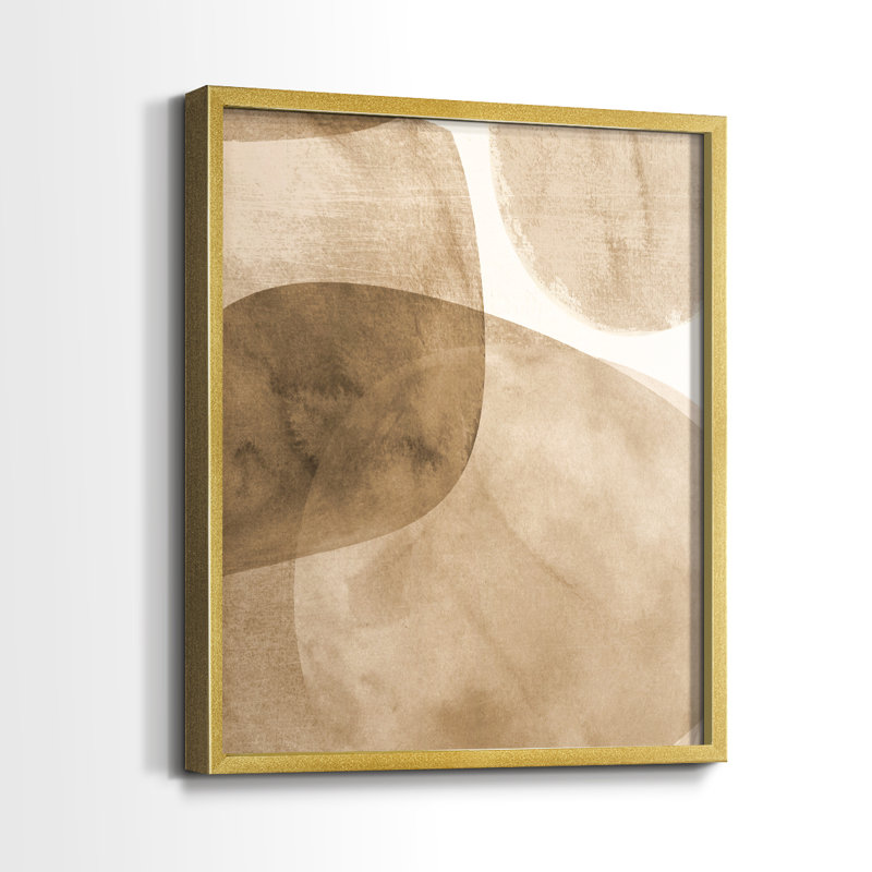 Neutre, objet II, reproduction encadrée - bois massif, 11" H x 9" W, Doré