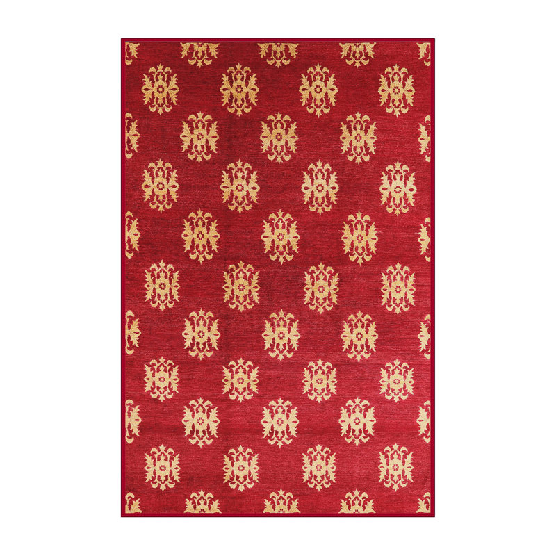 Tapis rouge / doré Othin, Rectangle 2 pi x 3 pi