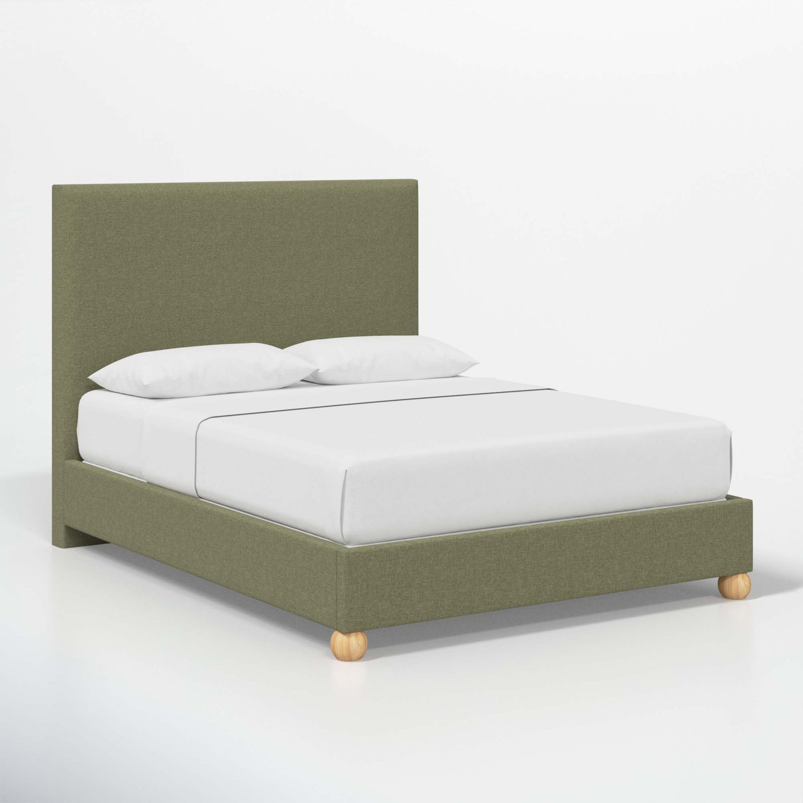 Benita Upholstered Bed, Full, Zuma Laurel Textured Linen