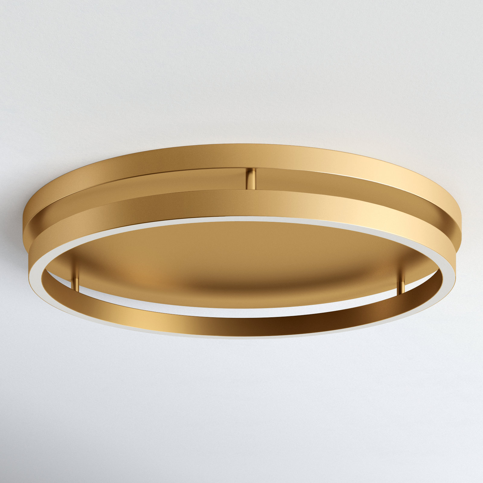 Recess Single Light Flush Mount, Gold