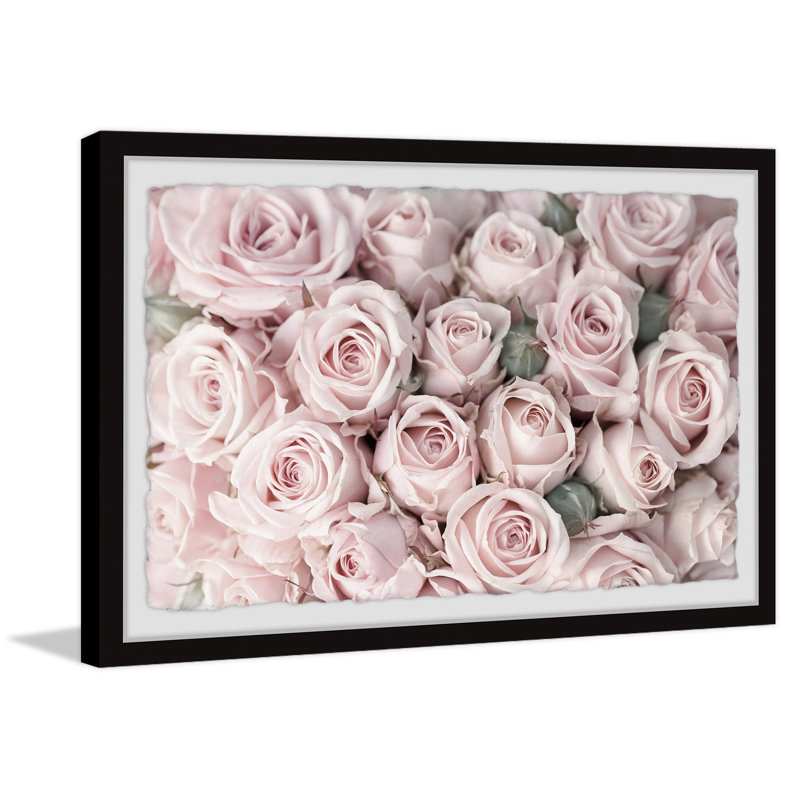 Buds And Roses - Single Picture Frame Painting, 38 cm H x 45 cm W