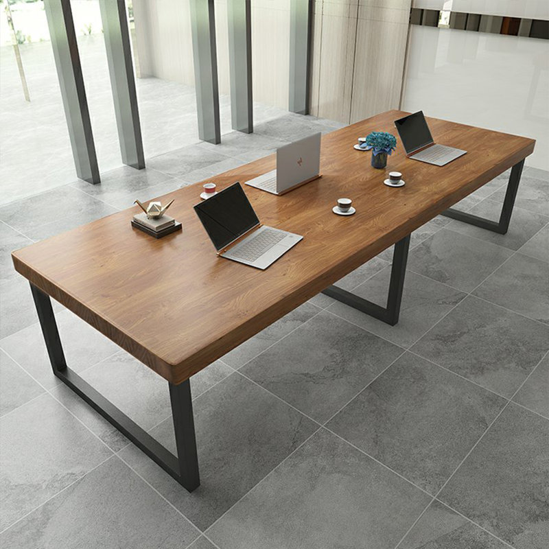 125.98"Solid Pine Long Rectangular Conference Table, 29.53" H x 125.98" L x 39.37" W