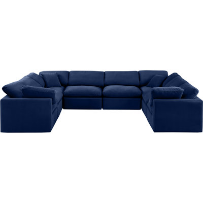 Itala Velvet U-Shaped Sectional Reversible