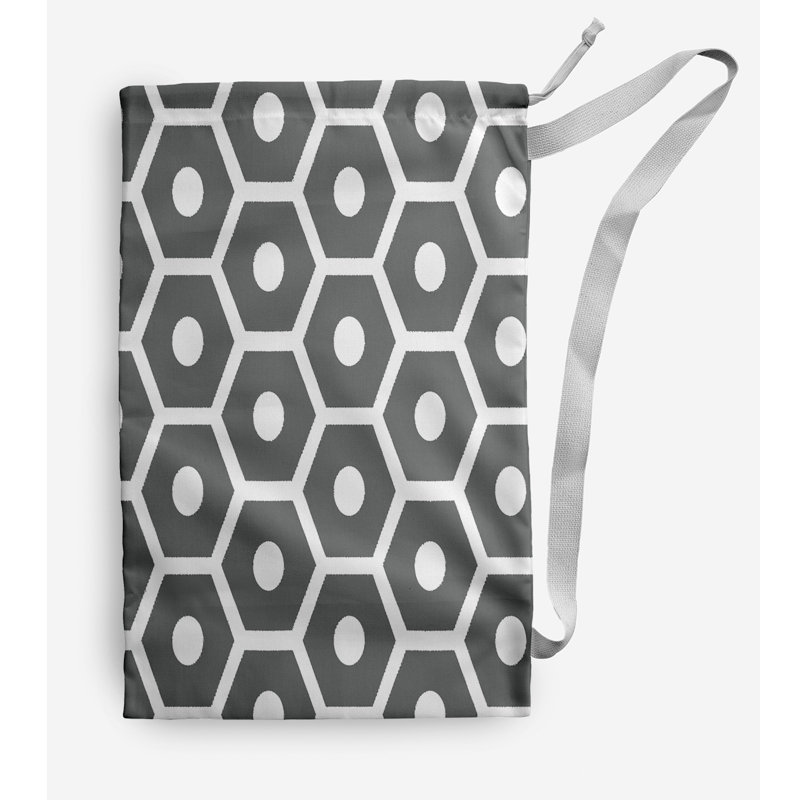 Fabric Laundry Bag with Handles, Gray, Small (29" H x 18" W)