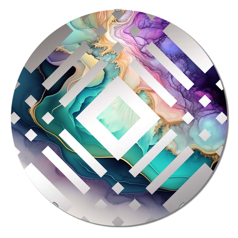 Chrisean - Miroir décoratif diamant, 23,6 po x 23,6 po