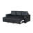 Charlesa 85'' Faux Leather Sleeper Sofa