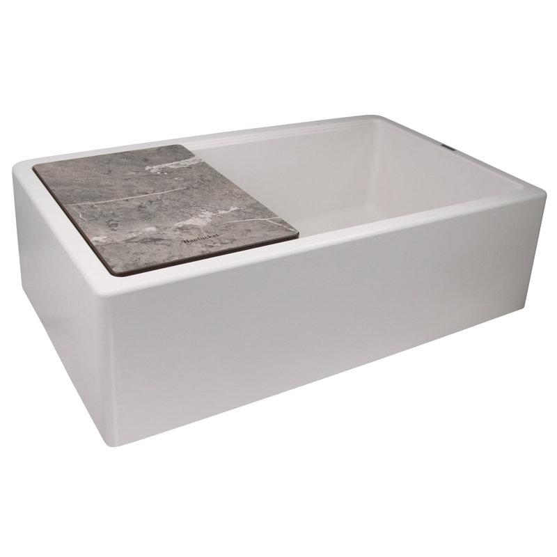Plymouth 33'' L Single Basin Kitchen Sink, White