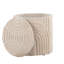 18" Storage Ottoman In Beige Cotton With High Pile Textured Design