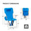 Chaise de plage pliante en tissu bleu Oxford 4 positions-116855211