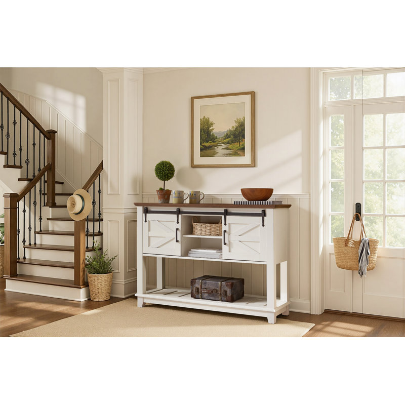 Chimira 46" Console Table, White, White