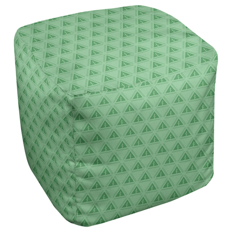 Repose-pieds à cubes minimal tree à deux couleurs, Vert clair