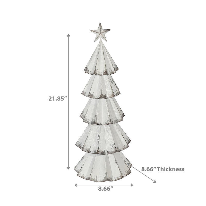 Petit arbre de Noël en métal, H 22 po x l 8 po x P 8 po