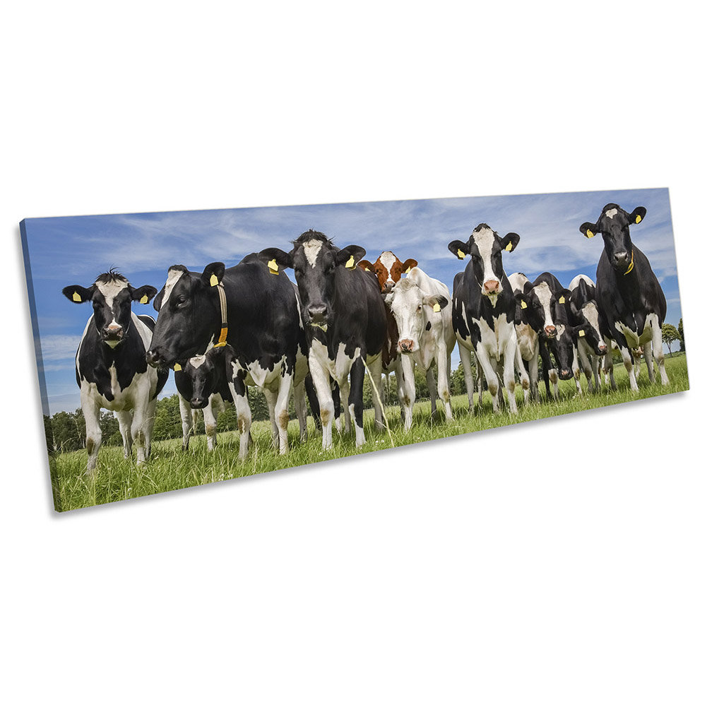 Cow Field Farm Herd Panoramic - Wrapped Canvas Panoramic Print