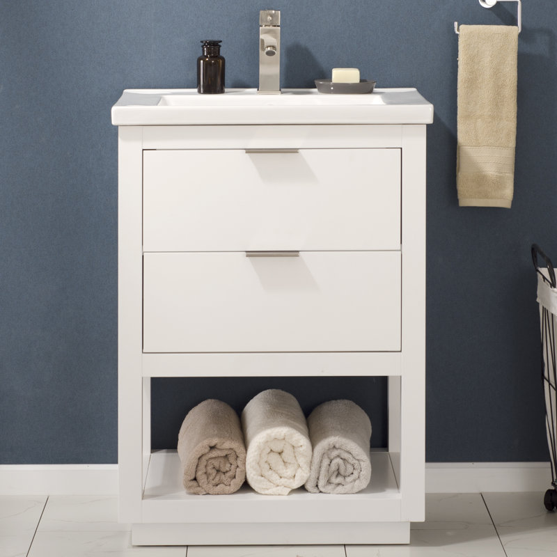 Ensemble de meuble-lavabo simple 24 po Eanes, Blanc