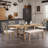 Chauntae 6 - Piece Extendable Trestle Dining Set, 4 Upholstered Dining Chairs and Bench-1862846345