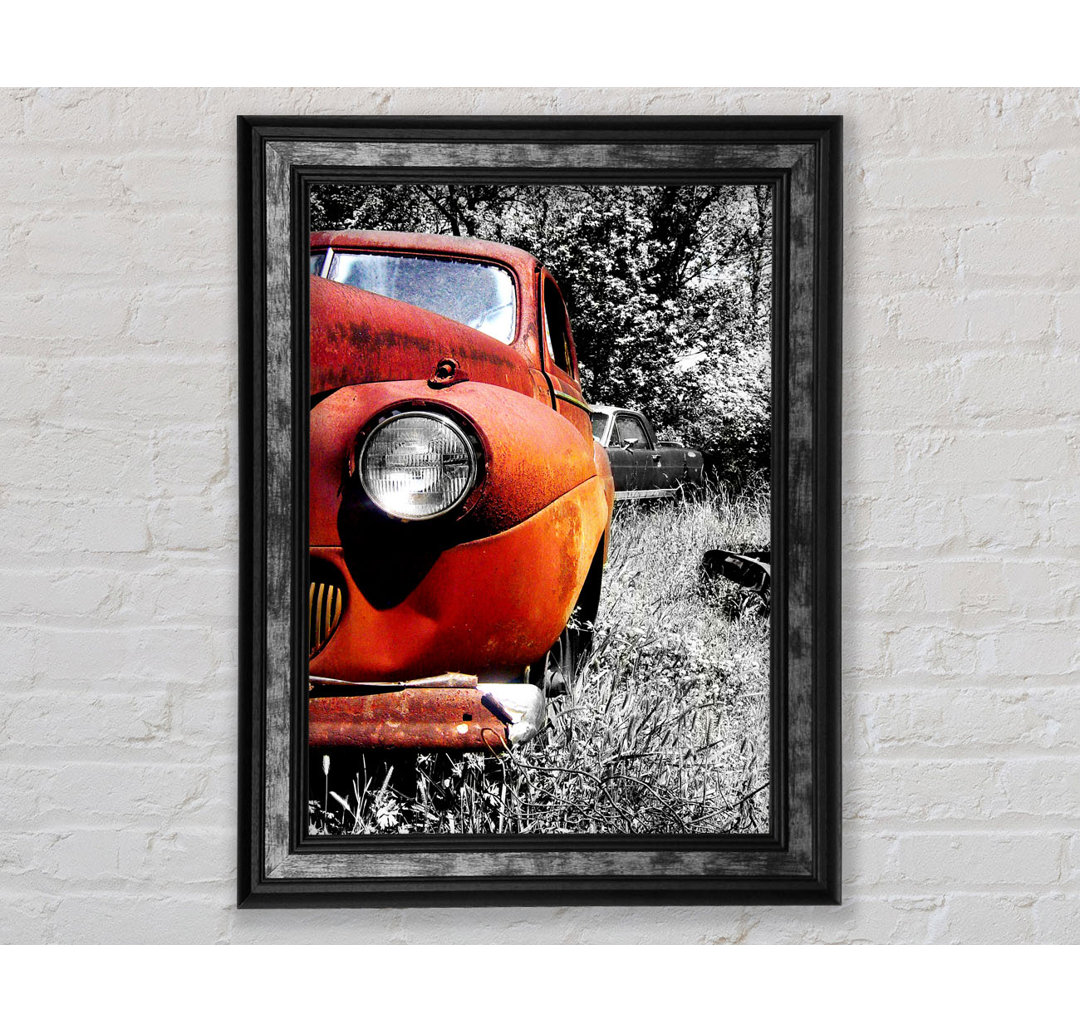 Old Banger Car In Field - Single Picture Frame Art Prints