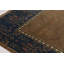 Vintage Swedish "Flossa" Rug, Tobacco Brown & Navy Botanical Border - Rug & Kilim