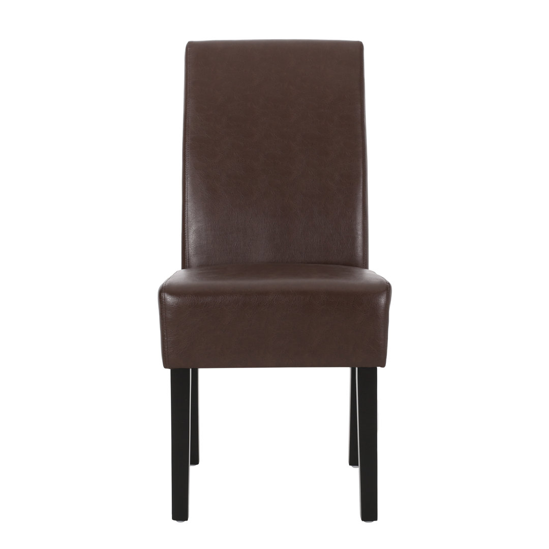 Mandosa Faux Leather Upholstered Parsons Chairs (Set of 6) Hokku Designs Upholstery 