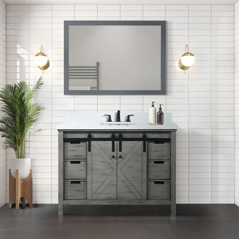 Ash Grey Bath Vanity 48 In. W X 22 In. D