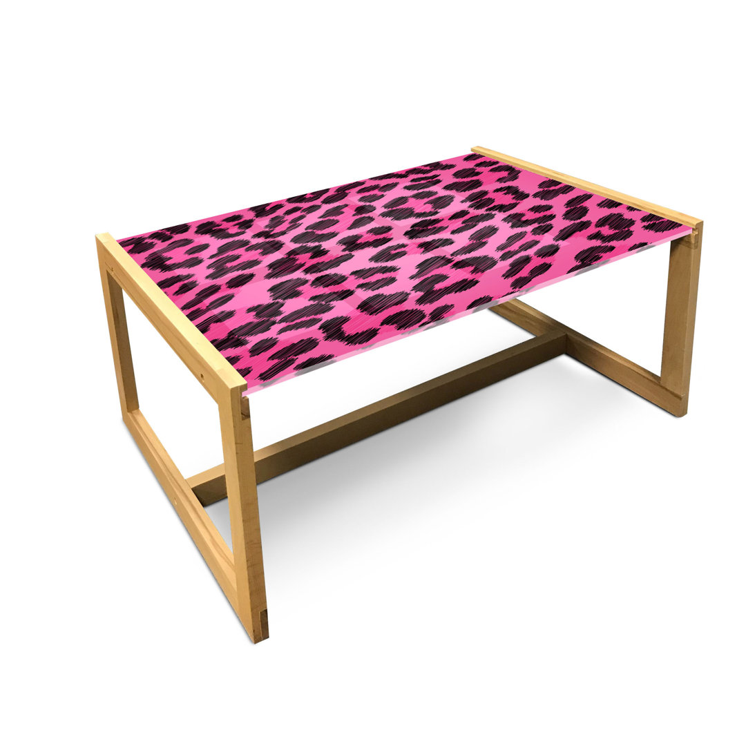 Couchtisch, Vibrant Leopard-Haut, Teen Zimmer, Magenta und Schwarz