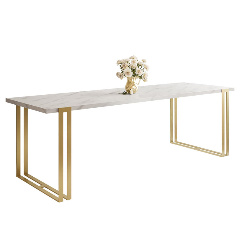 Allyx Rectangular 260Cm L Dining Table, H76 x L160 x W90cm