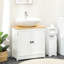 Armoire de salle de bain blanche sous le lavabo, porte double avec tablette réglable pour une utilisation murale
