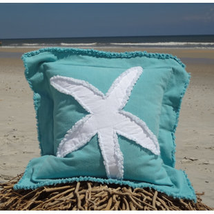 Coussin 100% coton Coastal Frayed