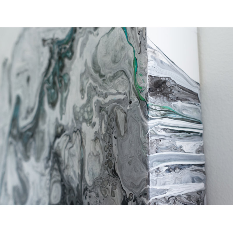 'Malachite Flows' - Painting Print on Wood