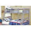 Lit superposé simple au-dessus d'un lit double avec deux grands tiroirs pour échelle de rangement en bois massif-890044386