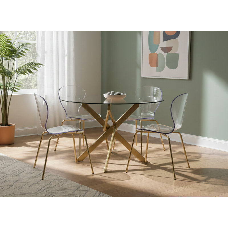 Chaise d'appoint empilable Clarion, Or