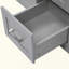 Meuble-lavabo double, 2 lavabos en céramique et comptoir en quartz, avec tablettes réglables et 3 tiroirs, grand espace de rangement, poignées en métal argenté et charnières à fermeture en douceur-1390058561