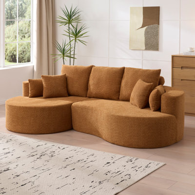 Cloud Curved Sectional Sofa with Chaise For Living Room Bedroom Apartment