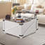 Table basse 31,5 "Farmhouse, table basse carrée à couvercle relevable avec compartiment de rangement